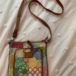 Lightly used leather Fossil crossbody purse
